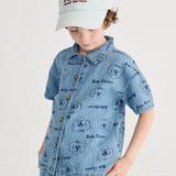 Bobo Choses :: Pickle The Dog All Over Denim Shirt