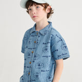 Bobo Choses :: Pickle The Dog All Over Denim Shirt