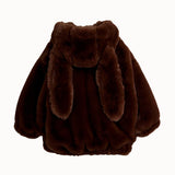 [Pre-Order] Mini Rodini - Rabbit Ear Faux Fur Jacket Brown