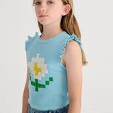 Bobo Choses -  Pixel Daisy Ruffled Top