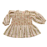 Bonjour Diary :: Blouse Smocks Long Sleeves Farandole Flowers Print