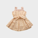 Bonjour Diary :: Eleonore Dress Flowers Lurex Light Pink Chanderi