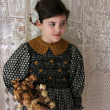 Bonjour Diary :: Handsmock Blouse With Removable Crochet Collar Provencal Print