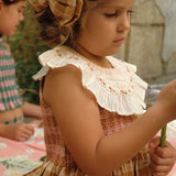 Bonjour Diary :: Ibiza Top + Hairclip Caramel Honeycomb Check