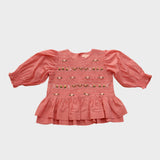 Bonjour Diary :: New Smocks Blouse With Long Sleeves Dark Pink Sushi Voile
