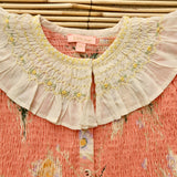 Bonjour Diary :: Tunique With Embroidered Collar With Hair Clips Marguerite Print
