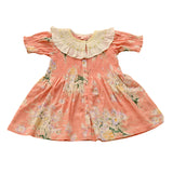 Bonjour Diary :: Tunique With Embroidered Collar With Hair Clips Marguerite Print