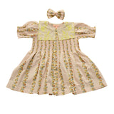 Bonjour Diary :: Tunique With Embroidery Collar + Hair Clip Farandole Flowers Print