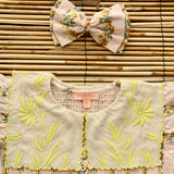 Bonjour Diary :: Tunique With Embroidery Collar + Hair Clip Farandole Flowers Print