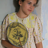 Bonjour Diary :: Tunique With Embroidery Collar + Hair Clip Farandole Flowers Print