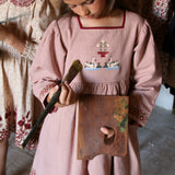 Bonjour Diary - Embroidered Dress Nude Check