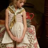 Bonjour Diary - Embroidered Short & Top Set Natural Cotton Flex