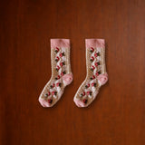 Bonjour Diary - Farandole Flower Socks Pink