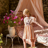 Bonjour Diary - Handsmock Dress Pink Check Voile