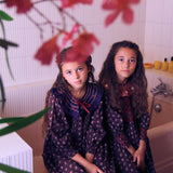 Bonjour Diary - Handsmock Dress With Collar Little Bouquet Print