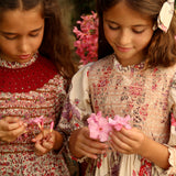 Bonjour Diary - Handsmock Dress With Crochet Collar Vence Print