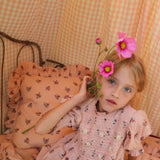 Bonjour Diary - Handsmocks Blouse Pink Garden Flowers Print