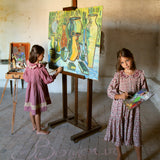 Bonjour Diary - Long Dress With Embroidered Collar Flowers Field Print