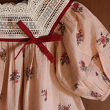 Bonjour Diary - Princess Dress Pink Garden Flowers Print