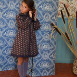 Bonjour Diary - Quilted Dress Coat With Scarf Little Bouquet Print