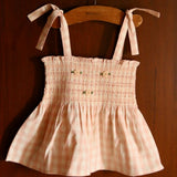 Bonjour Diary - Embroidered Short & Top Set Pink Vichy