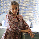 Bonjour Diary - Tunic With Hair Clip Blue Flower Field Print