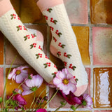 Bonjour Diary - Farandole Flower Socks Pink