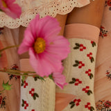Bonjour Diary - Farandole Flower Socks Pink
