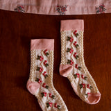 Bonjour Diary - Farandole Flower Socks Pink