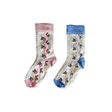 Bonjour Diary - Farandole Flower Socks Pink