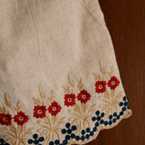 Bonjour Diary - Embroidered Short & Top Set Natural Cotton Flex