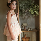 Bonjour Diary - Embroidered Short & Top Set Pink Vichy