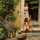 Bonjour Diary :: Eleonore Dress Flowers Lurex Light Pink Chanderi