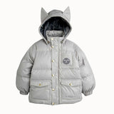 [Pre-Order] Cat Ears Heavy Puffer Grey