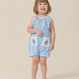 Lali Kids -  Sun Suit In Vintage Blue Plaid