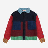 Bobo Choses :: Bobo Choses Color Block Cardigan Blue
