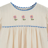 에밀 에 이다 :: 블라우스 브로디 크림 / 블루 앤 핑크