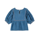 Emile Et Ida :: Blouse Brodee Denim Denim Light