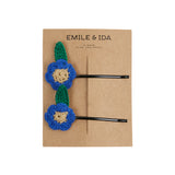 Emile Et Ida :: Fine Hairclips Set of 2 Bleu