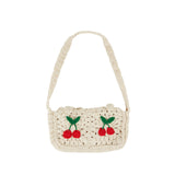 Emile Et Ida -  Sac Crochet Cerises Creme