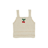 Emile Et Ida -  Top Crochet Cerise Creme