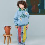 The Animals Observatory - Killifish Warm Kid Sweatshirt Dusty Blue