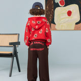 The Animals Observatory - Beaver Kid Hoodie Red