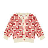 Floess :: Heart Cardigan Poppy Red/Soft