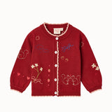 Floess - Agnes Cardigan Dark Cranberry