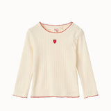 Floess - Flora Pointelle Ls Blouse Gentle Cream