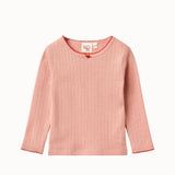 Floess - Liva Pointelle Blouse Warm Pink