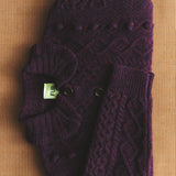 Fub - Lambswool Aran Cardigan Violet