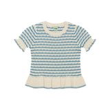 Fub :: Pointelle Tee Ecru/Sea