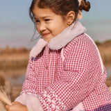 Louise Misha - Reversible Coat Jasmina Raspberry Checks